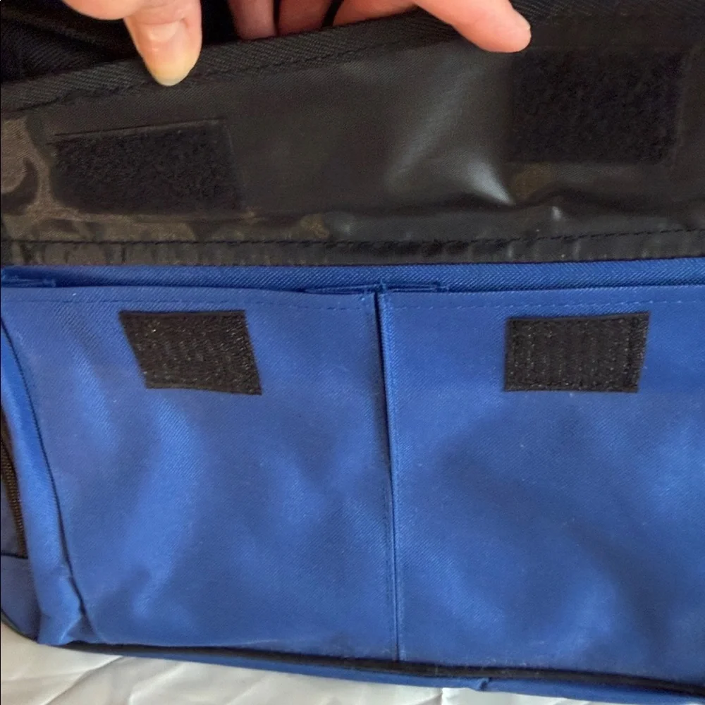 Blue Laptop Briefcase with Multiple Compartments - Unbranded